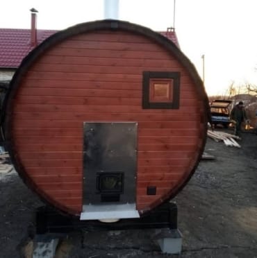 Монтаж бани-бочки №411 от 21.04.2021 в Новокузнецке