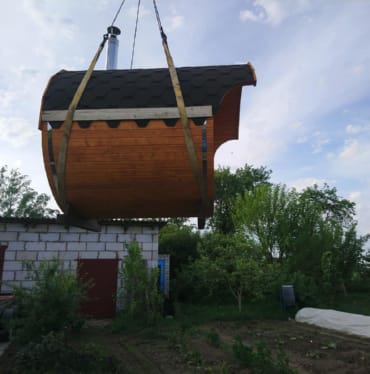 Купить баню бочку № 497 в Новокузнецке по цене от 372359 руб. цена в Новокузнецке от 372 359 руб.